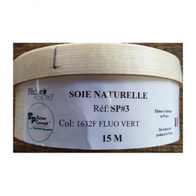Soie naturelle NYMPHE fluo verte