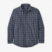 M's LS Pima Cotton Shirt Fractures: New Navy FNVY