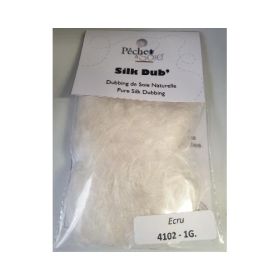 Dubbing de soie naturelle ECRU