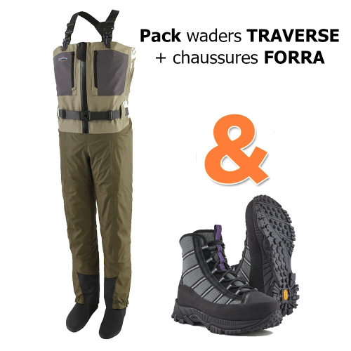 Pack Waders TRAVERSE + Chaussures FORRA Patagonia