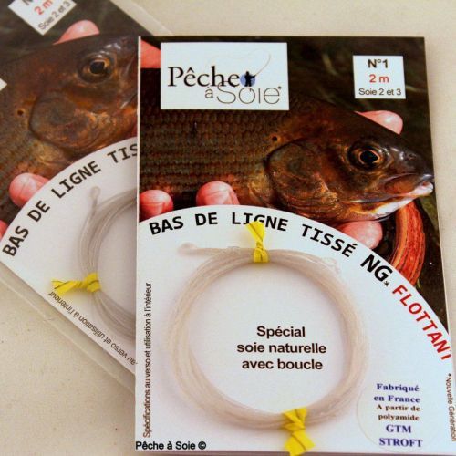 Bas de ligne tissé N°1 en 2 m - Pêche à soie