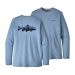 M's Graphic Tech Fish Tee Fitz Roy Trout: Railroad Blue (FRRA)