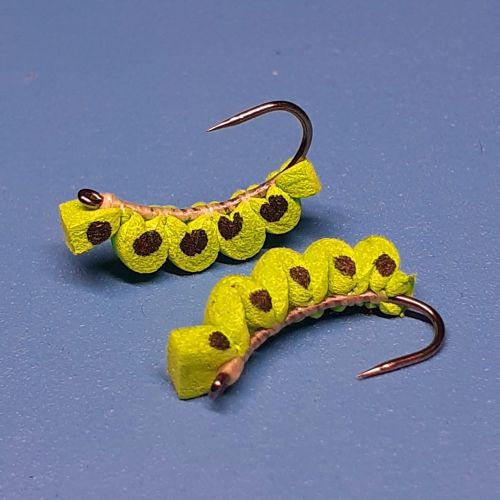 Mouche terrestres de printemps - Chenille verte